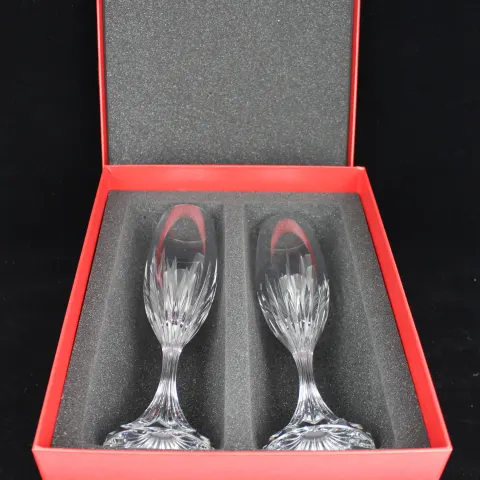 Baccarat Crystal Champagne Flutes – Boxed Pair