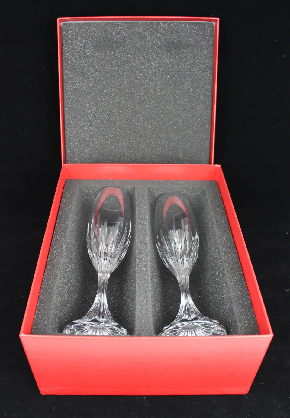 Baccarat Crystal Champagne Flutes – Boxed Pair
