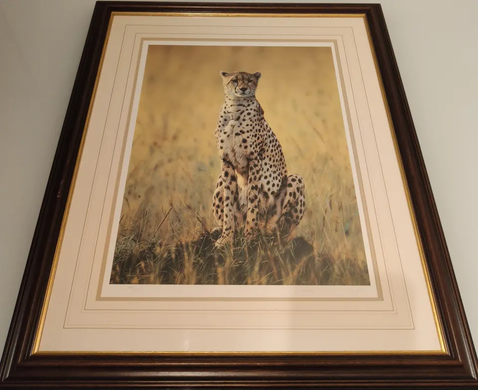 Renowned Steven Townsend signed Morning Dew limited edition print.  Size framed 31 ¼ x 21.5 inches