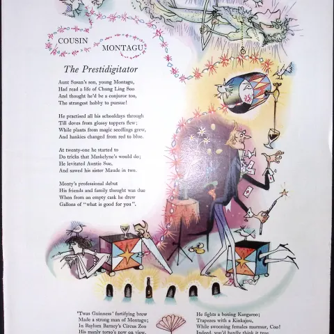 Guinness 66 Years-Old Advert 1959 The Prestidigitator G.E.3241-A