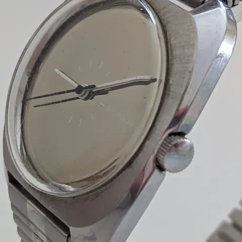 Vintage 1960s Rotary Swiss "Space Age" Stainless Steel mechanical Watch