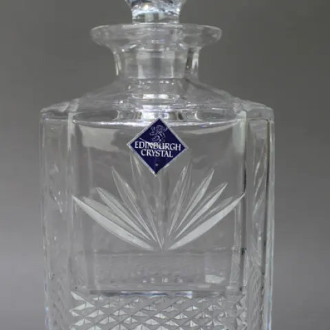 Vintage Edinburgh Crystal Square Shaped Spirit Decanter