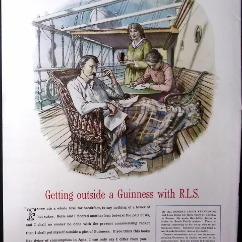 Guinness 70 Years-Old Advert 1955 Robert Louis Stevenson G.E.2441-B