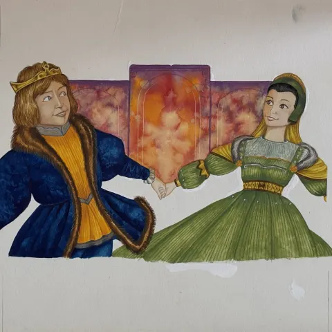 Snow White Original Vintage 1970's Book Artwork & COA & Copy of Page Free Post In UK