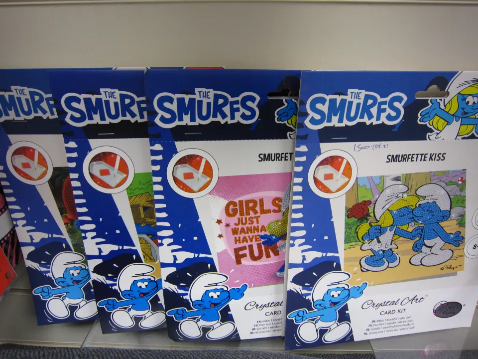 100pcs assorted as pictured licensed Smurfs Crystal Art sets  - brand new sealed rrp £6.99.