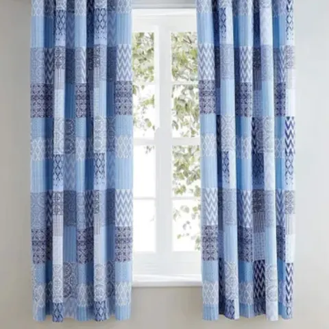 Orla Kiely Ready-Made Curtains Climbing Daisy Ecru 229X183cm
