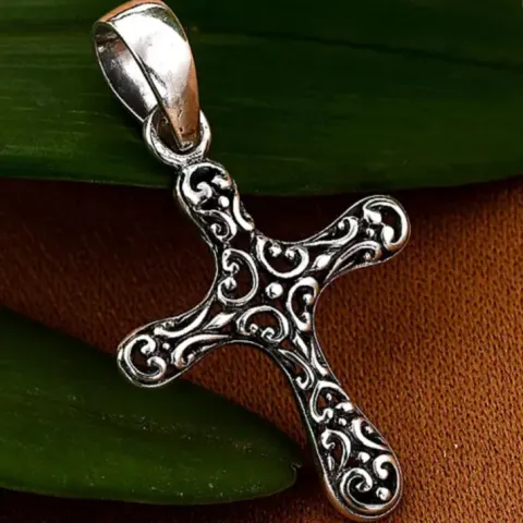 NEW! Royal Bali Collection - Sterling Silver Cross Pendant