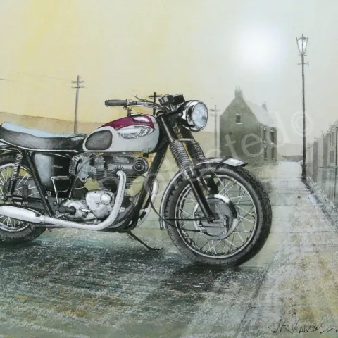 Triumph 1960's Bonneville T120r Nostalgic Motorbike Metal Wall Art