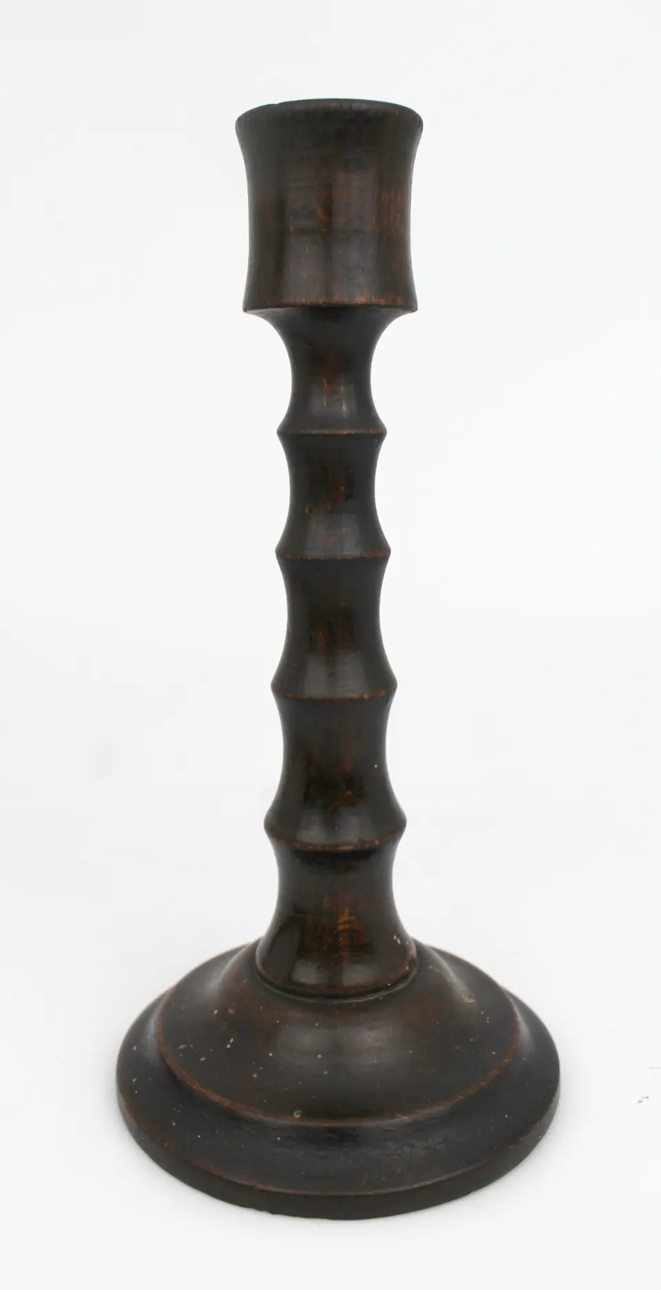 Antique Turned Wooden Candlestick