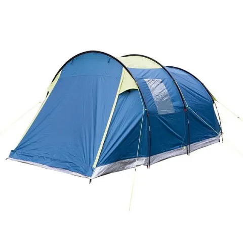(19) RRP £299. Trespass Caterhun 4 Person Tunnel Tent Deep Teal. Features 190T Polyester Flysheet F