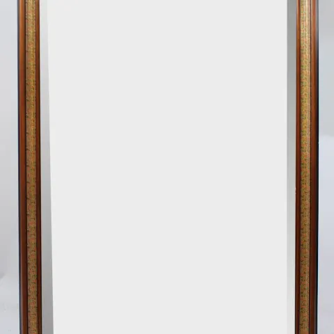 Large Mahogany Bevelled Glass Mirror 71 x 124 cm