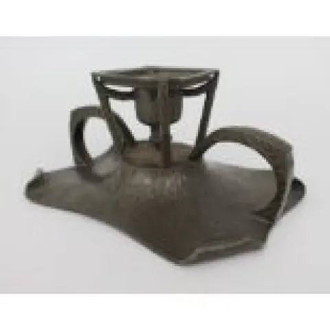 SG & Co Arts and Crafts Pewter Candlestick