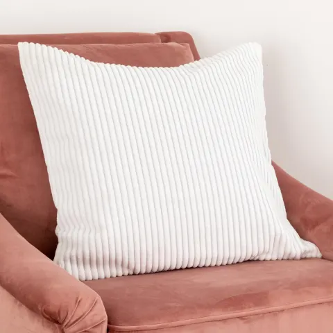 White Corduroy Cushion Cover RRP - £30