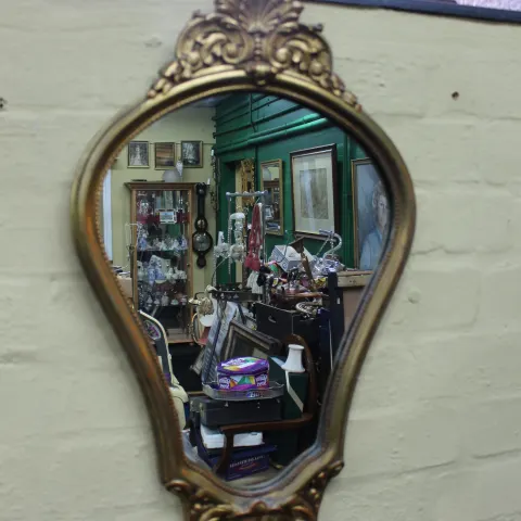 Vintage Gilt Shaped Mirror