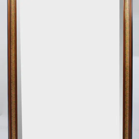 Large Mahogany Bevelled Glass Mirror 71 x 124 cm