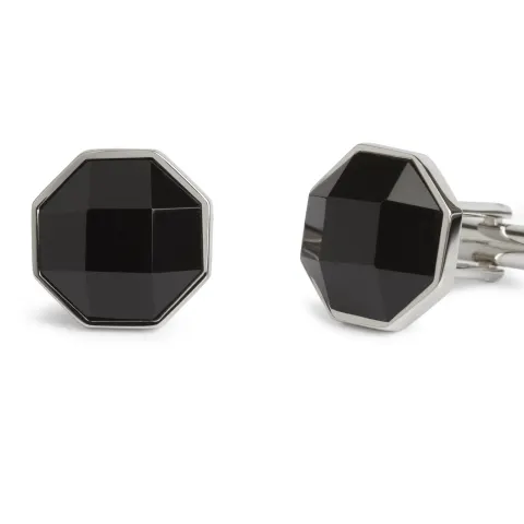 Onyx Octagon Cufflink - Unboxed x 5