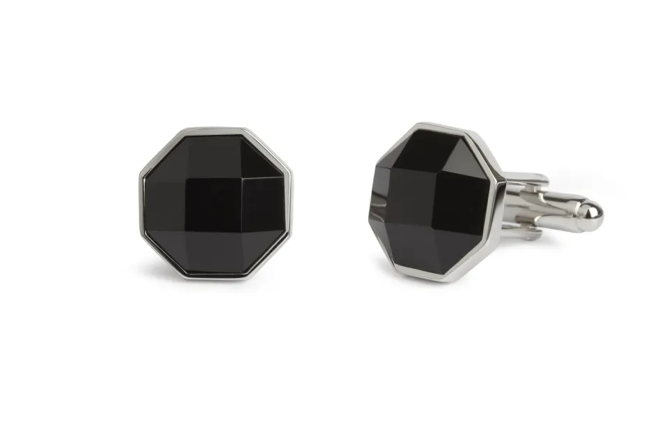Onyx Octagon Cufflink - Unboxed x 5