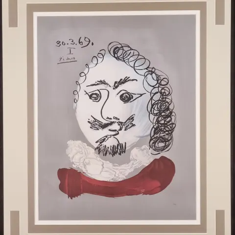 Pablo Picasso Rare Limited Edition On Silk "Portraits Imaginaires"