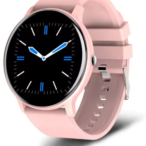 Smart Watch Full Touch Screen Sport Fitness Watch Man IP67 Waterproof Bluetooth For Android Pink