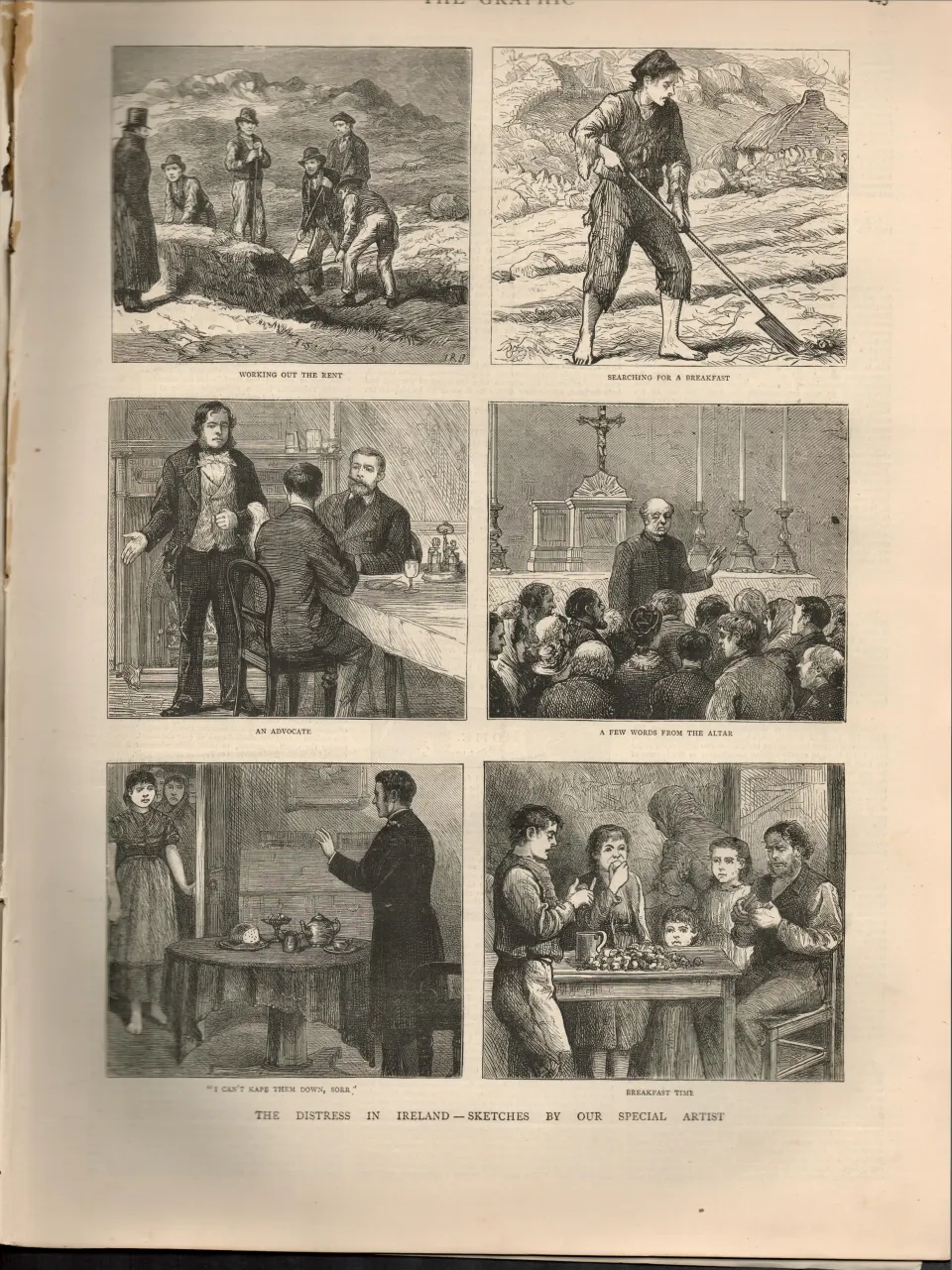 Famine And Distress In The West Of Ireland 1880 Searching for Breakfast