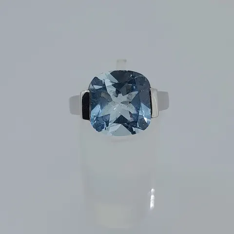 Silver and AAA Topaz Set Stunning Ring