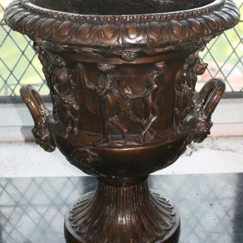Very Heavy Classical Style Bronze Urn