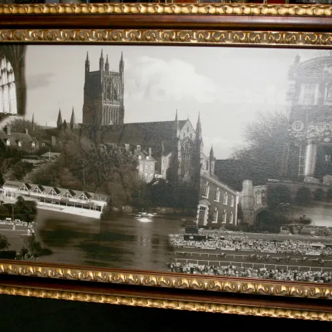City of Worcester Montage Set in Gilt Frame