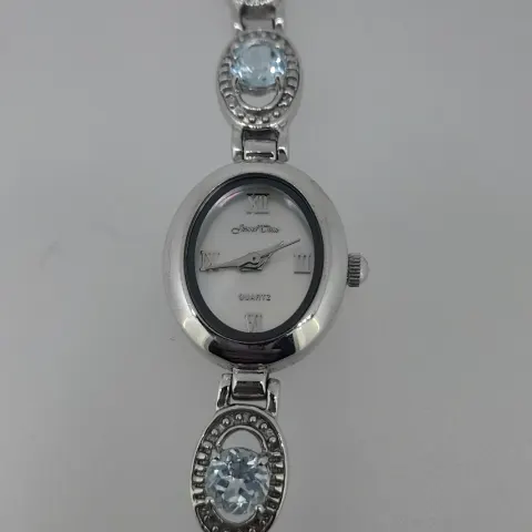 UK Hallmarked Silver and Topaz Wristwatch