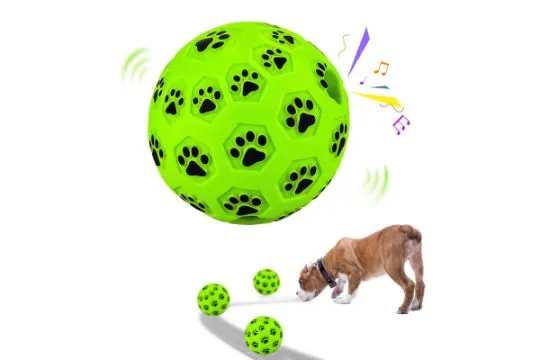 8 x Squeaky, Indestructible Dog Treat Ball for Indoor & Outdoor Play