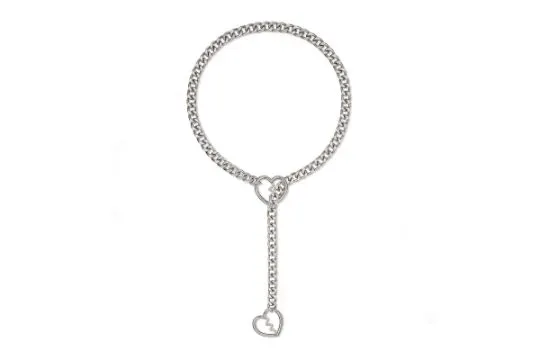 6 x Womens Heart O-ring Slip Chain Necklace L14a