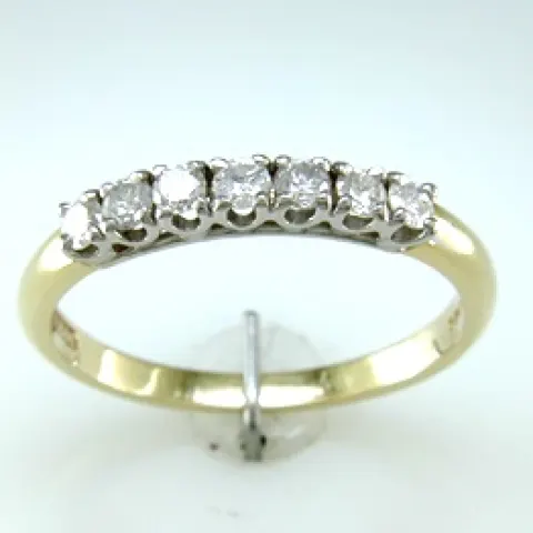 18ct Claw Set Semi Eternity Diamond Ring 0.33 Carats