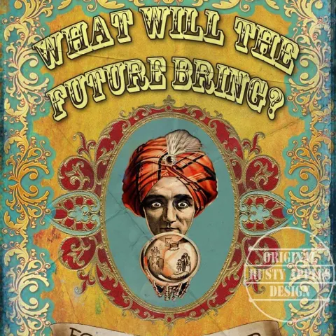 The Fortune Teller Fairground Large Metal Wall Art