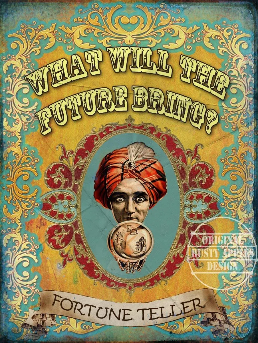 The Fortune Teller Fairground Large Metal Wall Art