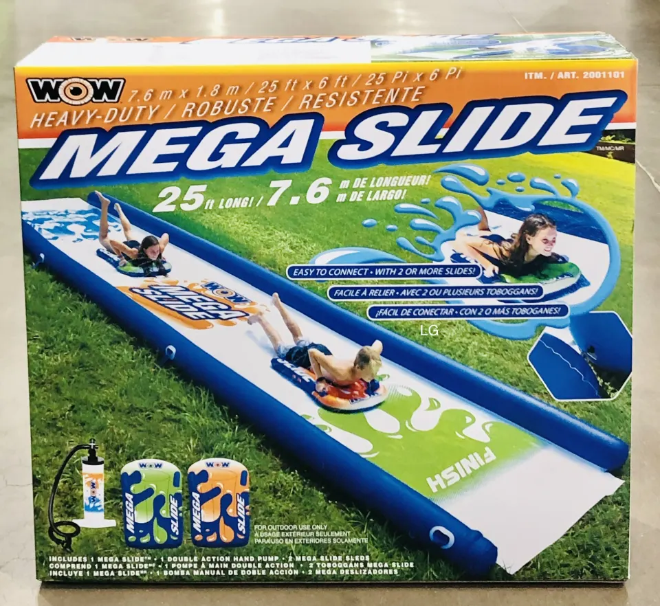 Wham O Super Slip N Slide Water Slide With 2 Inflatable Boards NEW SEALED BOX