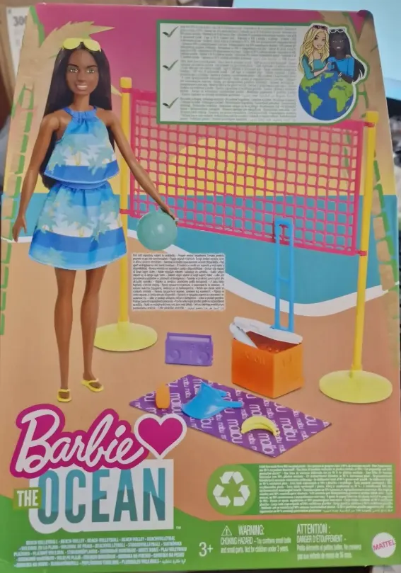 8 X Barbie Malibu Beach Starter Playset Volleyball GYG18 Mattel Loves the Ocean