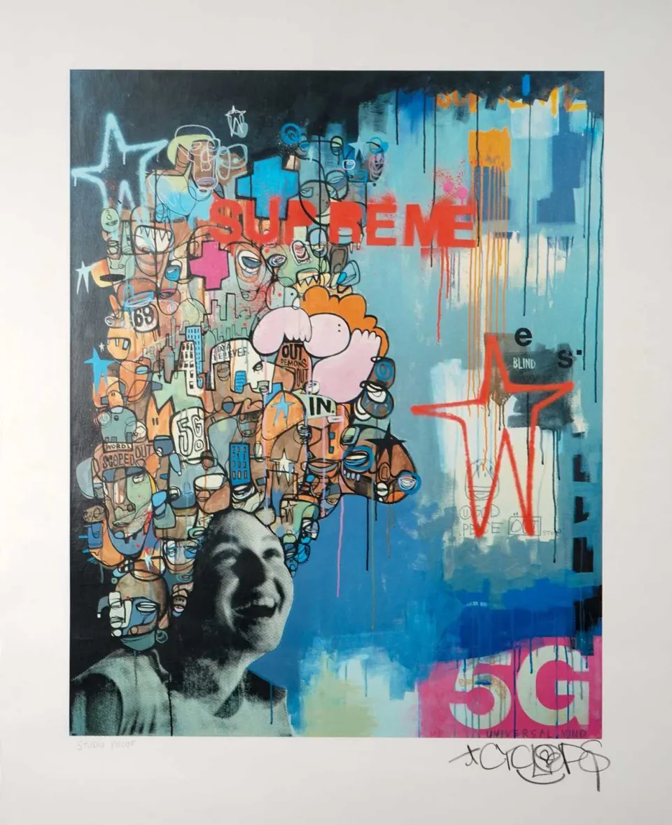 Lucas Price aka Cyclops (b 1980-), '5G Universal Mind', Screen Print, Studio Proof Edition, 2008