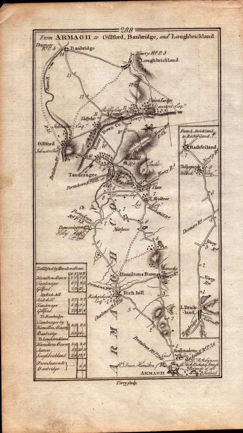 Ireland Rare Antique 1777 Map Strabane Armagh Banbridge Downpatrick Belfast.