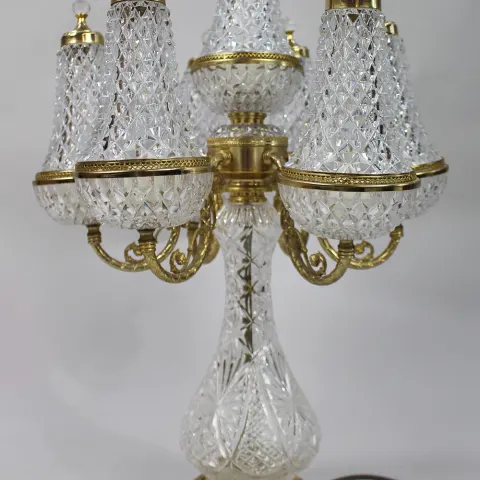 Heavy Crystal Style Italian Table Lamp