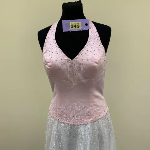 Milano Formals dress pink and white size 10 to 12