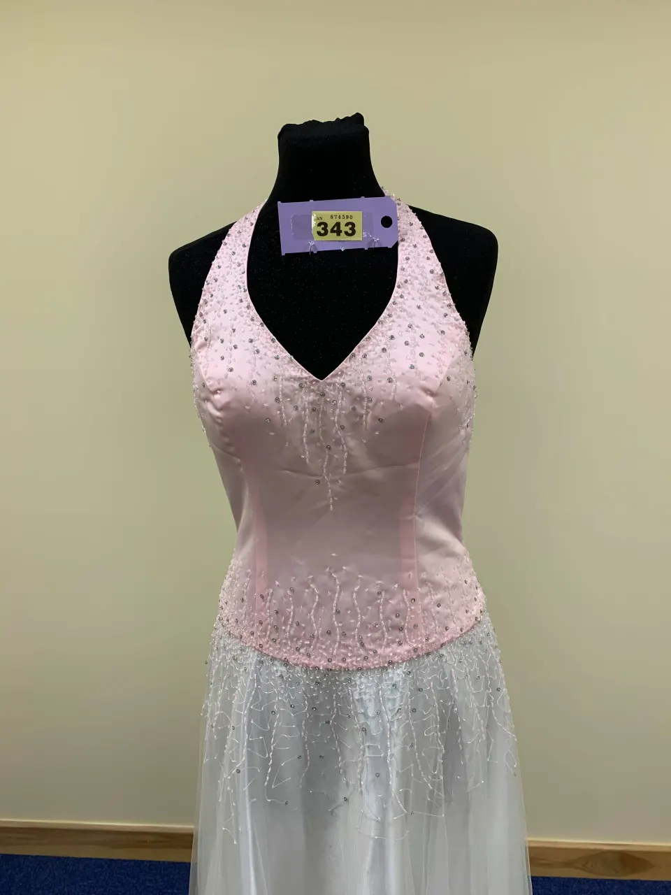 Milano Formals dress pink and white size 10 to 12