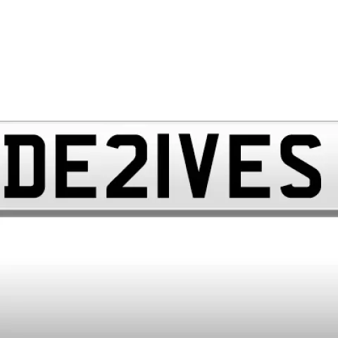 DE21 VES Derives Develop Evolve Reason Obtain Cherished Private Number Plate 786