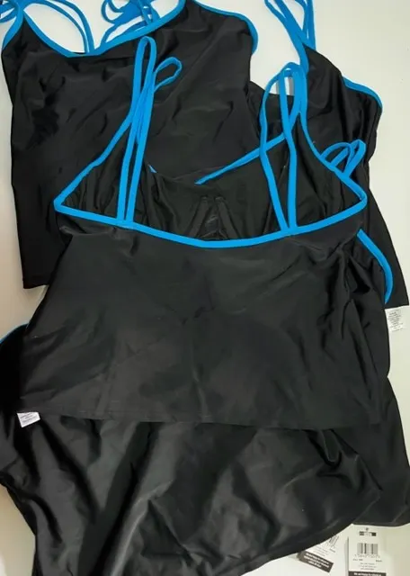 5 Black Sports Tops - Sizes may vary