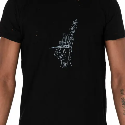 MJB Marc Jaques Burton Smoke Oleum T-Shirt, Online Price £190, Size S.