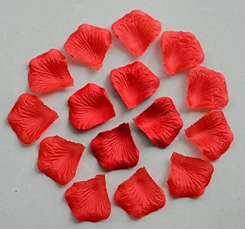 100pcs Deep Red Silk Rose Petals Valentines Day Wedding Confetti RRP£3