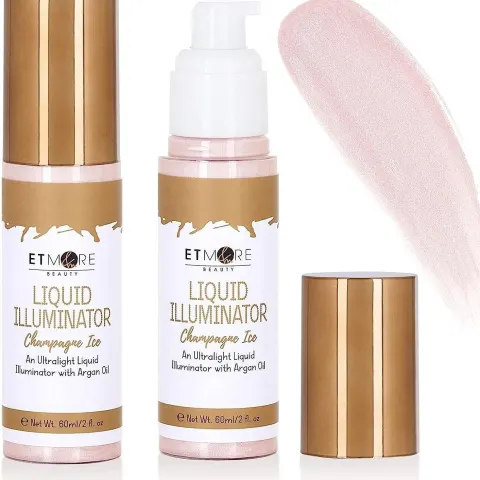 20 X Etmore Liquid illuminator HIGHLIGHTER with argan oil- CHAMPAGNE ICE