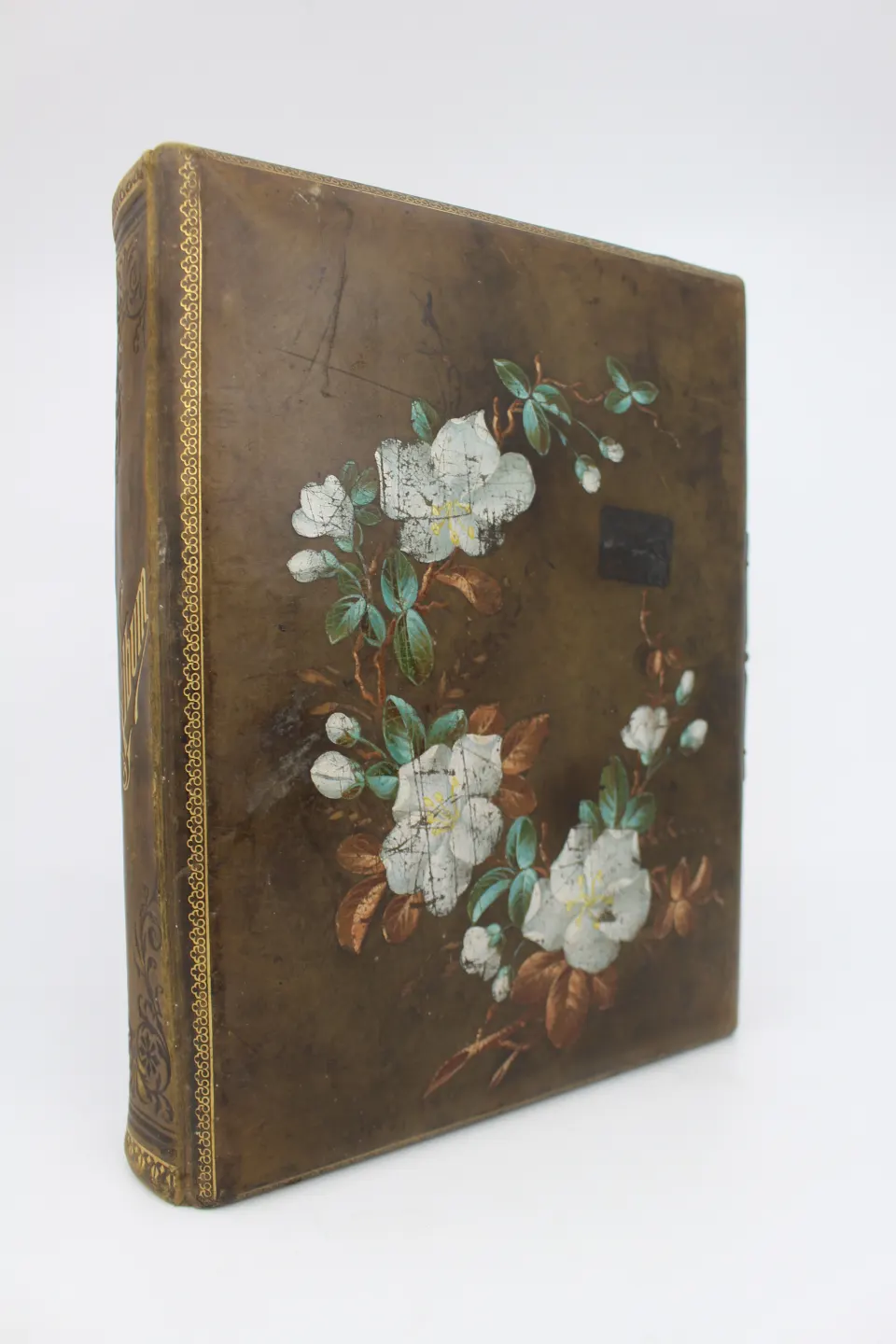 Antique Leather Bound Photo Album
