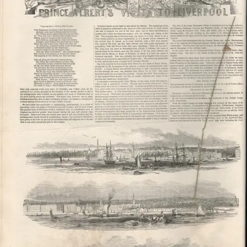 Price Albert Royal Visit To Liverpool Complete Antique Edition Victorian Newspaper