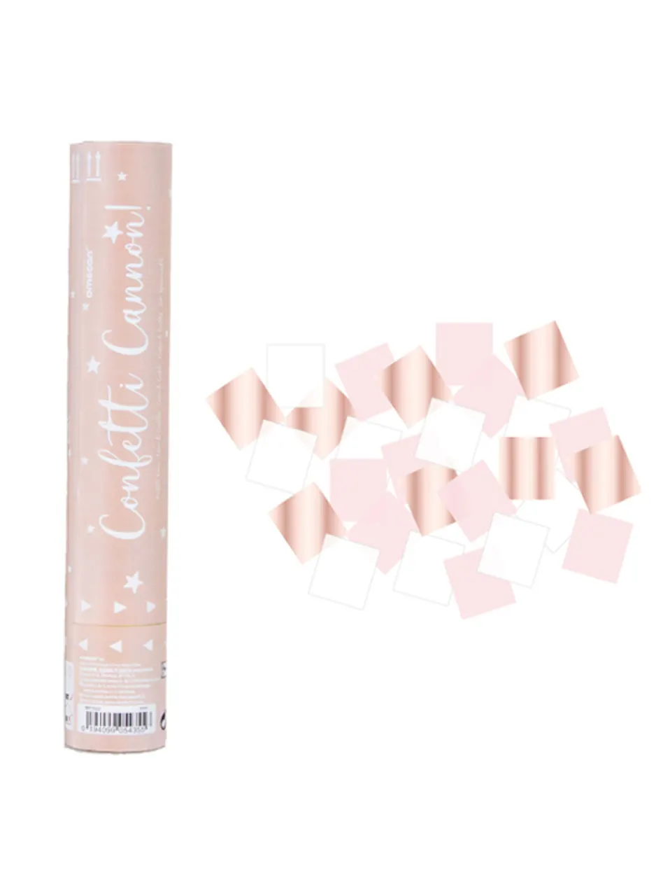 3 x Metallic Rose Gold Confetti Cannon