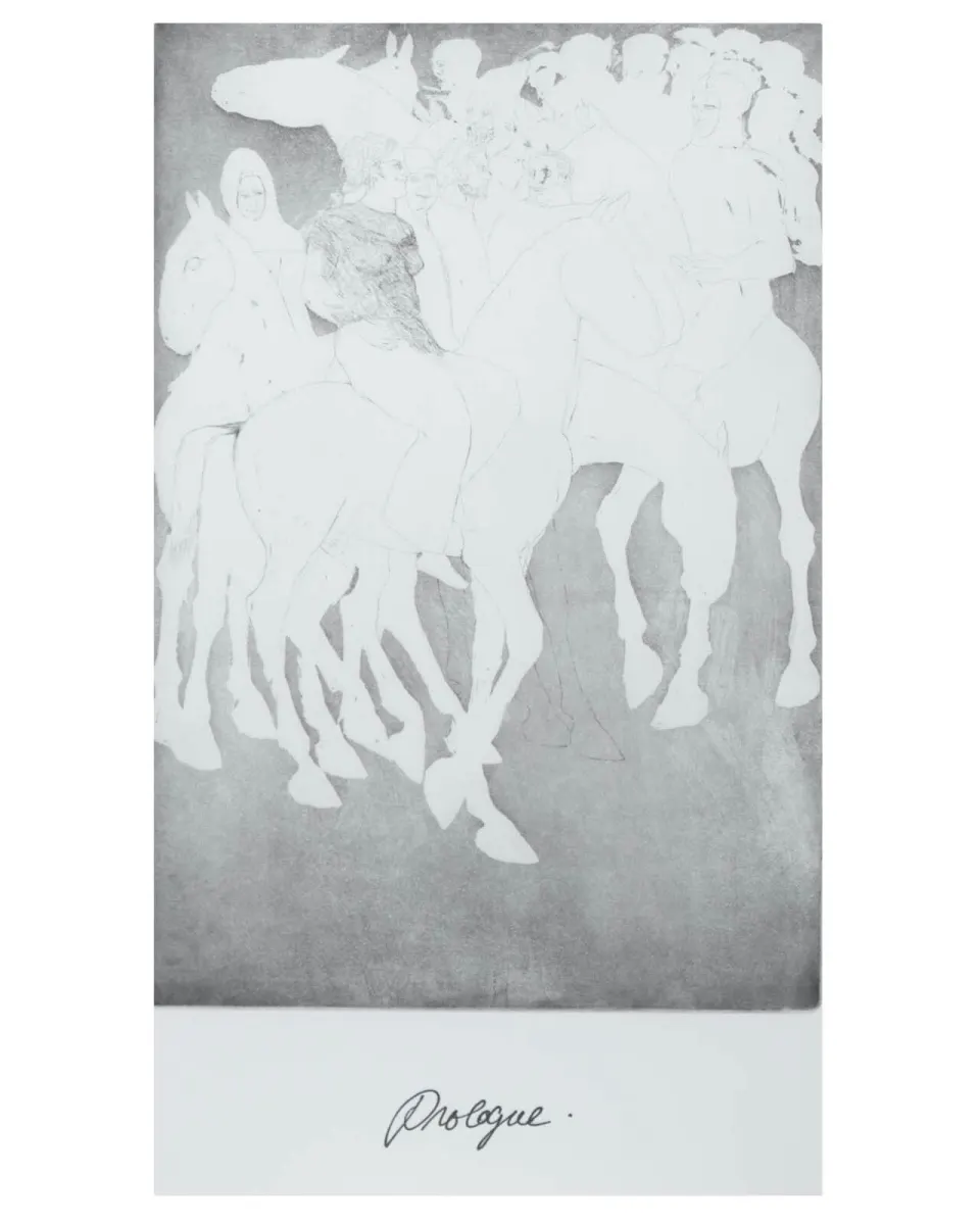 Elizabeth Frink - 'Prologue' Etching From Chaucer's Canterbury Tales. 1972