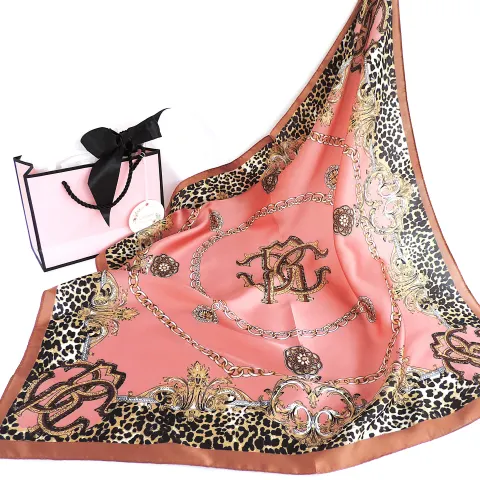 Moneté Paris 100% Silk Renaissance Style Print Scarf 'New'